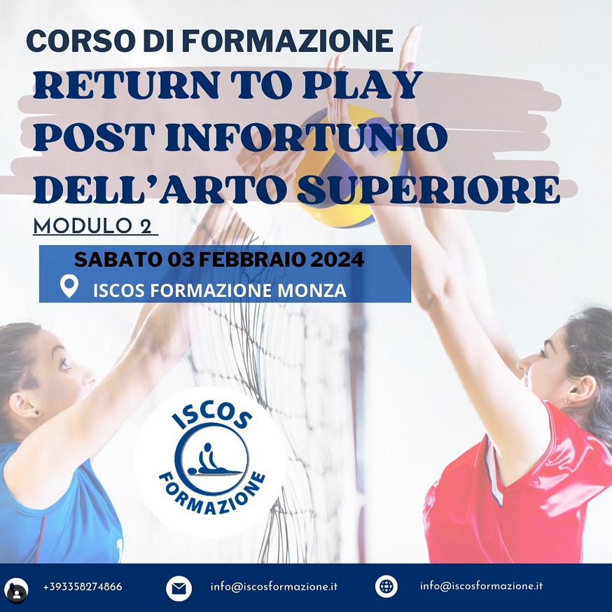 Corso di Formazione Return to Play Iscos Monza 